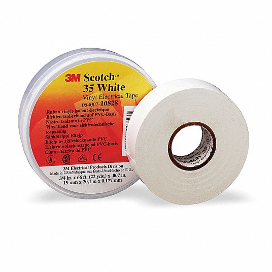 Pack-n-Tape  3M 3903 Vinyl Duct Tape White, 3 in x 50 yd 6.3 mil
